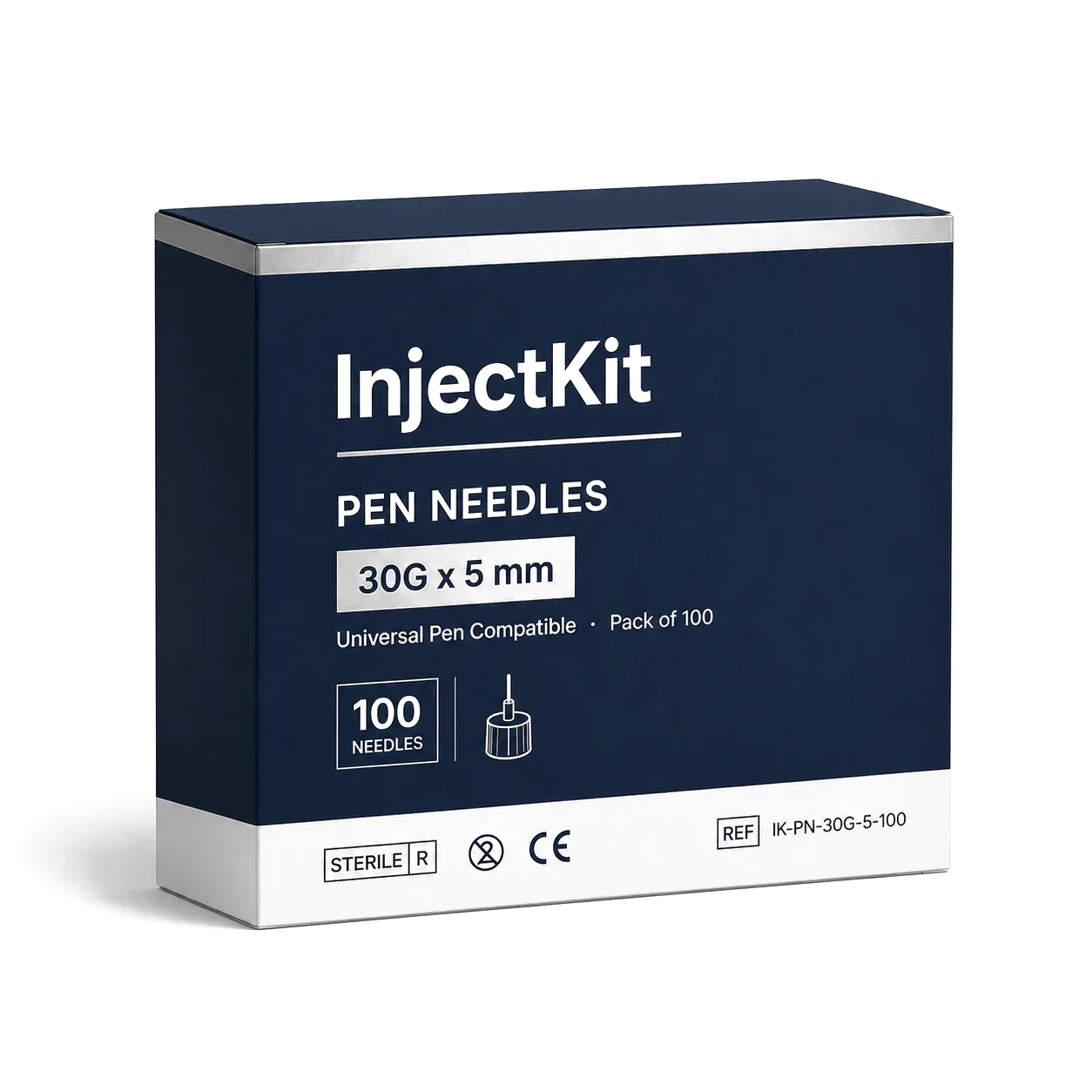 Pen Needle 30G x 5 mm · Universal Pen Compatible · Pack of 100