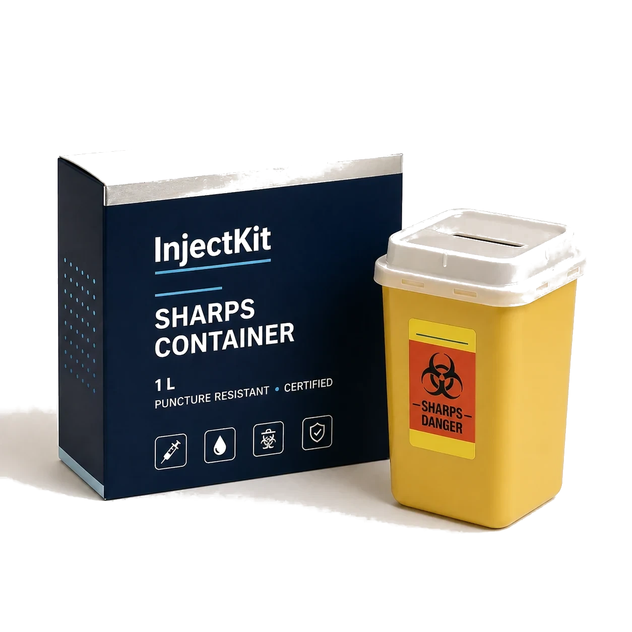 Sharps Bin 1 L · Home Use · BS 7320 Compliant