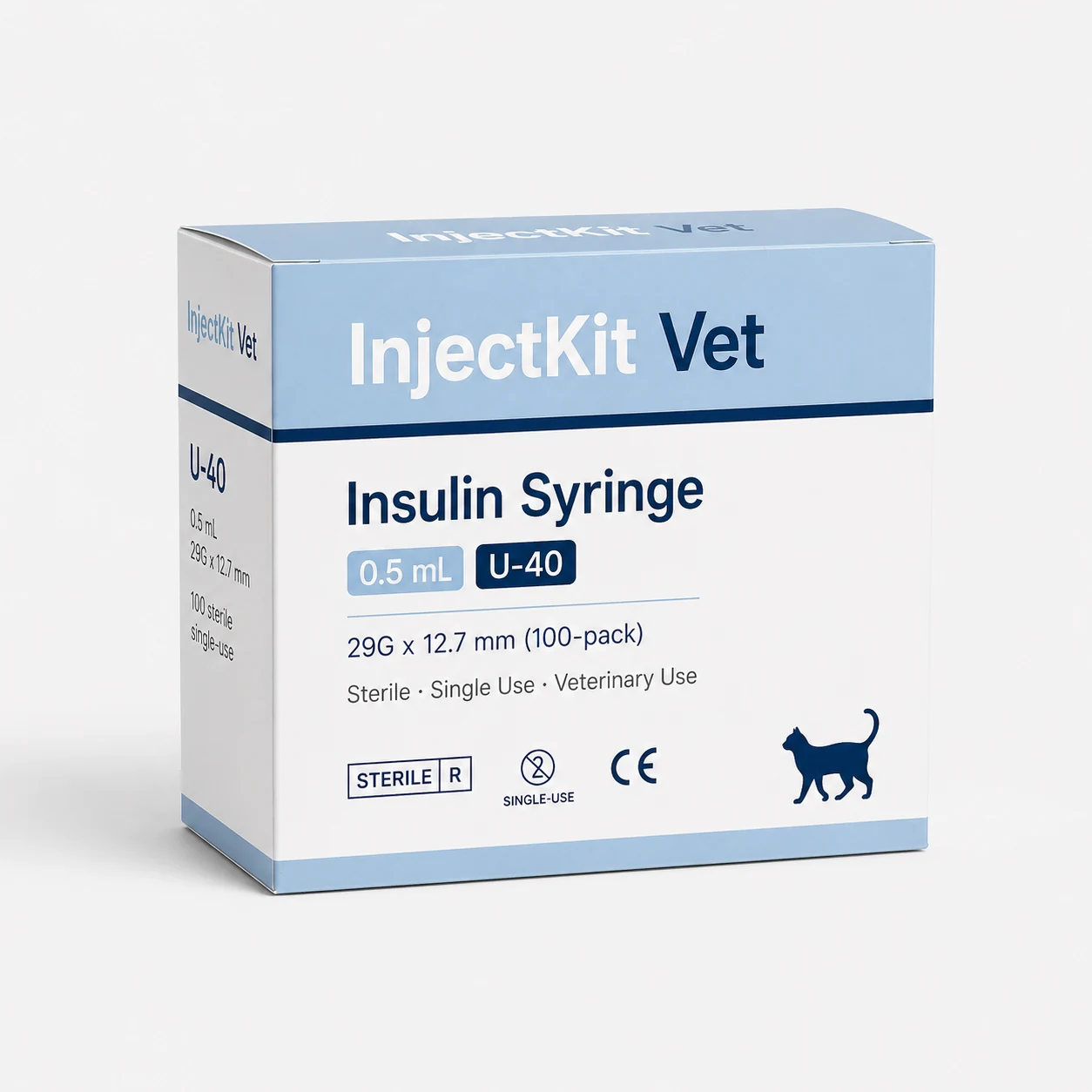 Vet Sterile Syringe 0.5 mL U-40 29G x 12.7 mm (100-pack)